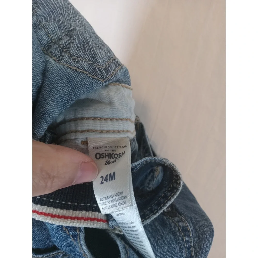OshKosh B'gosh Toddler 24M Denim Overalls Blue Carpenter Adjustable Straps